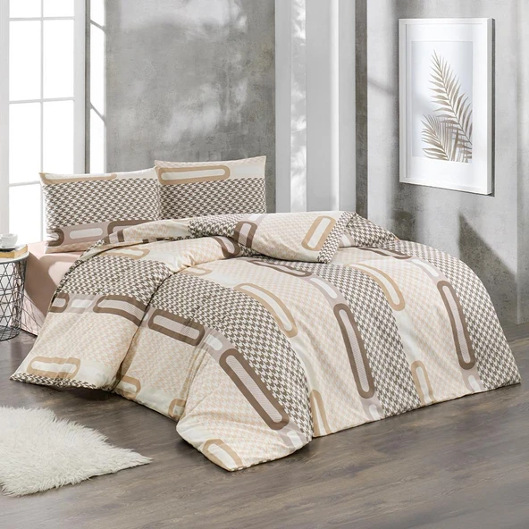 Kristal Tek Kişilik Ranforce Nevresim Takımı Elips