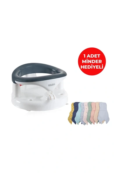 Babyjem Yandan Açılır Banyo ve Mama Oturağı & Minder 2'li Set Antrasit