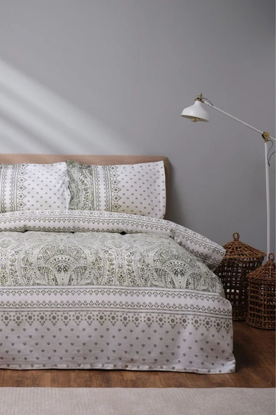 Karaca Home Della %100 Pamuk Yeşil Çift Kişilik Pike Takımı  - Resim 10