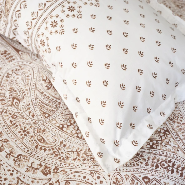 Karaca Home Della Bej %100 Pamuk Çift Kişilik Pike Takımı  - Resim 6