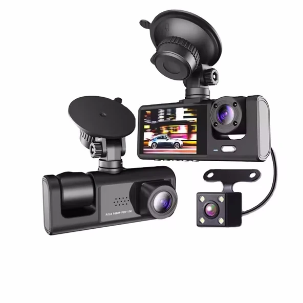 Ventus Mpia CC33 128GB 1080P Full Hd Araç Içi Kamera Ön Arka ve Iç Kayıt 3 Kamera Gece Görüşlü G Sensör Geniş Açı - 2