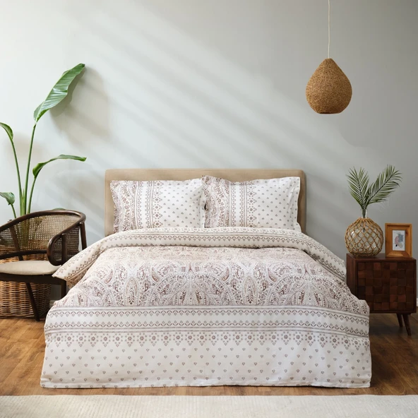 Karaca Home Della Bej %100 Pamuk Çift Kişilik Pike Takımı  - Resim 4