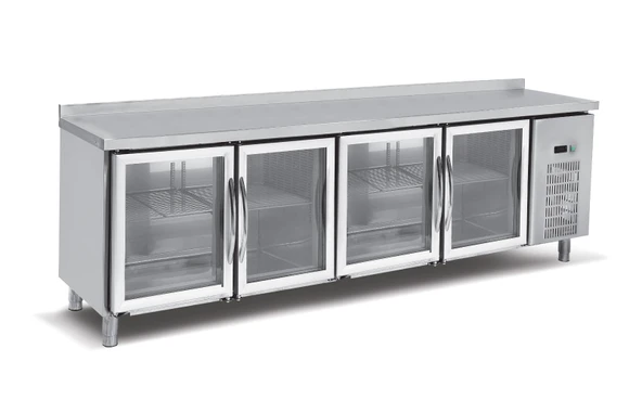 Empero EMP.255.70.03-CLS Klasik Model Buzdolabı Tezgah Tip - Cam Kapılı - Resim 1