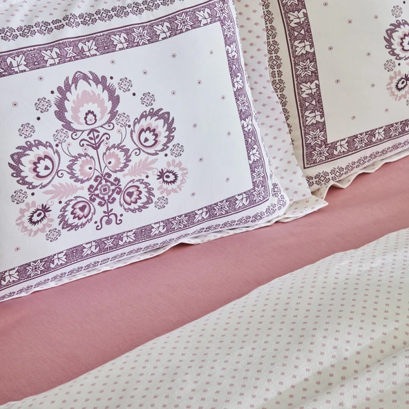 Karaca Home Efren %100 Pamuk Çift Kişilik Pike Takımı Mürdüm  - Resim 6