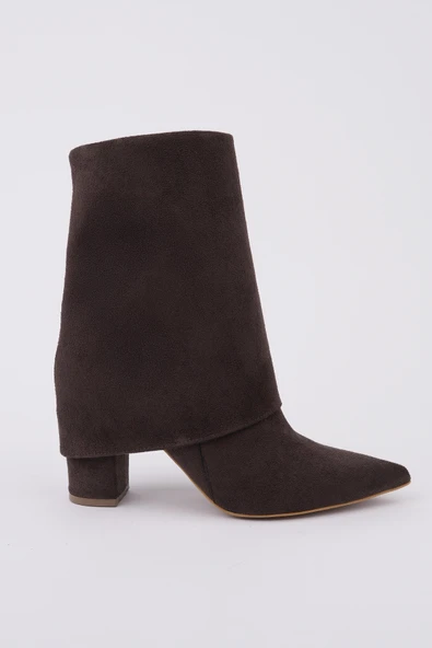 Muggo İMPERA Sivri Burun Kalın Topuklu Fermuarlı Kadın Bot - 2