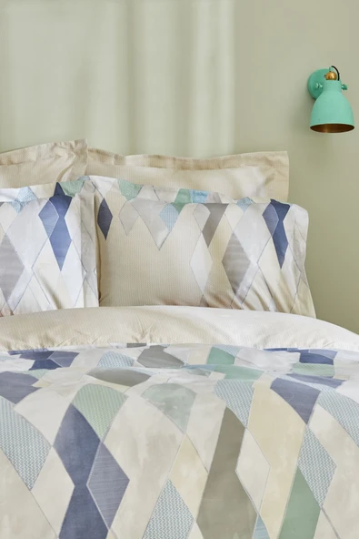 Lauro %100 Pamuk Saten Çift Kişilik Nevresim Takımı Gri - Resim 3