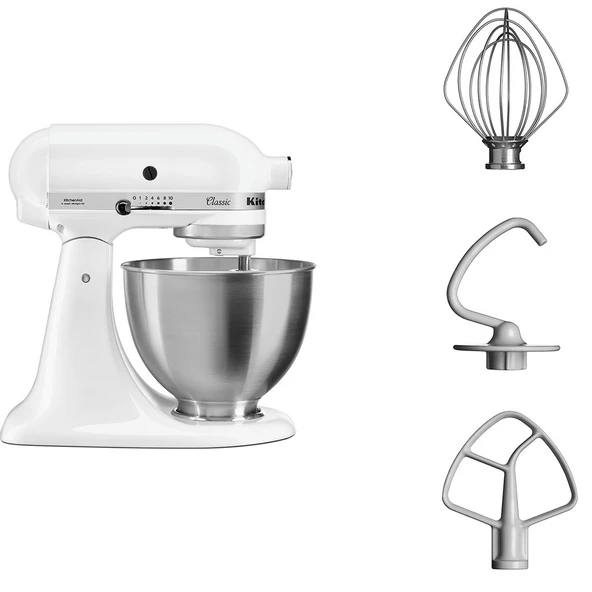 KitchenAid Classic Set Üstü Mikser Parlak Beyaz - 4,3lt - 5K45SSEWH - 2