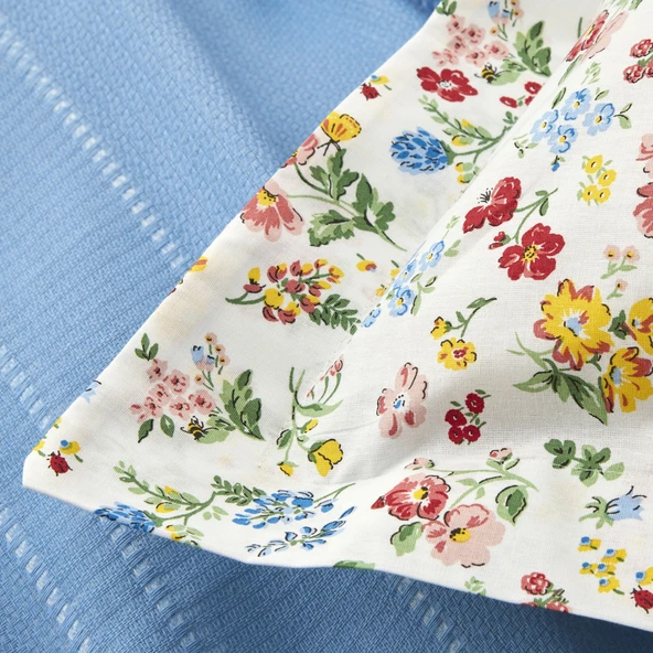 Karaca Home Noya %100 Pamuk Tek Kişilik Pike Takımı Mavi ürün görseli