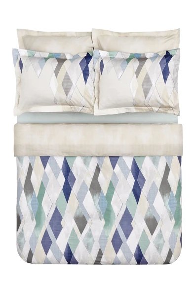 Lauro %100 Pamuk Saten Çift Kişilik Nevresim Takımı Gri - Resim 7