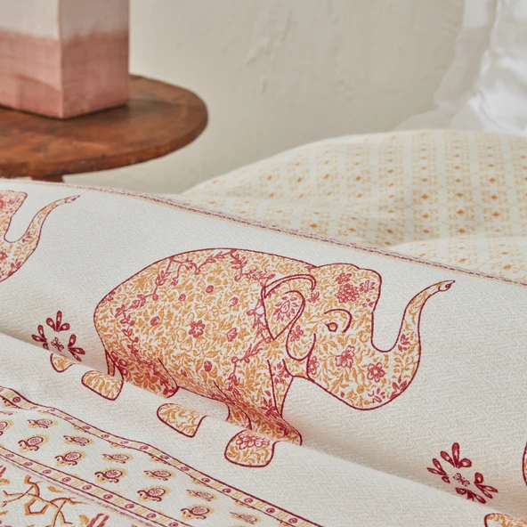 Karaca Home  Menes Tek  Kişilik Pike Oranj - Resim 8