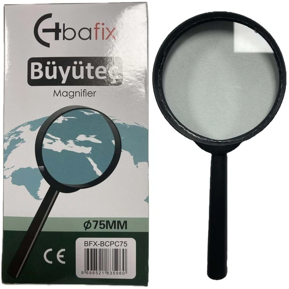 Bafix Büyüteç Cam Plastik Çerçeve 75 Mm Bfx Bcpc75