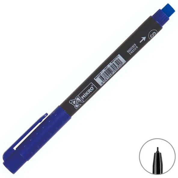 Mikro Mavi S Uç Asetat - Cd Kalemi (İnce Uçlu) | Mk-419 - Resim 3