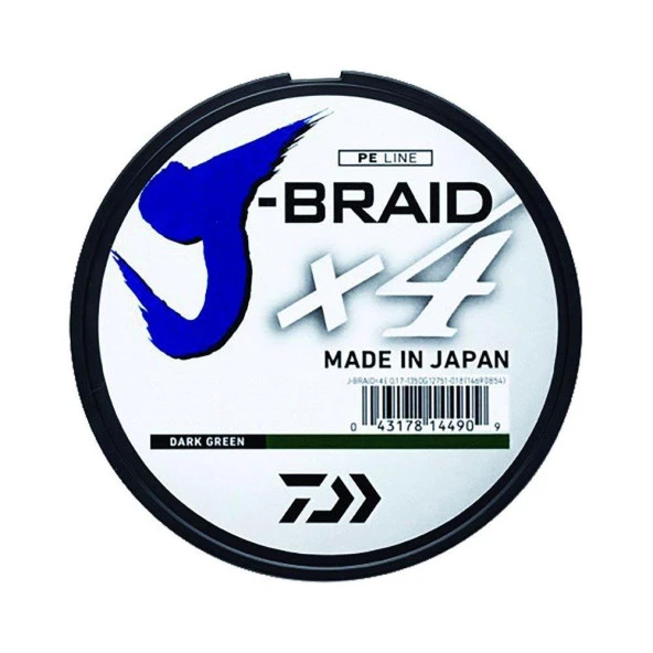 Daiwa J-Braid 4B Koyu Yeşil 0,21mm 135m İp Misina