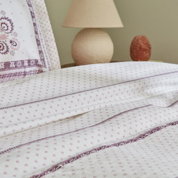 Karaca Home Efren %100 Pamuk Çift Kişilik Pike Takımı Mürdüm  - Resim 8