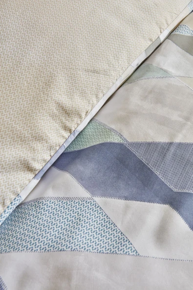 Lauro %100 Pamuk Saten Çift Kişilik Nevresim Takımı Gri - Resim 4