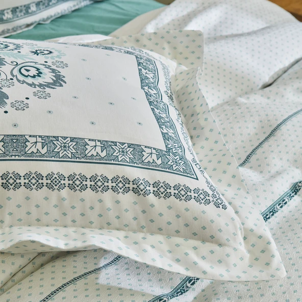 Karaca Home Efren %100 Pamuk Çift Kişilik Pike Takımı Yeşil - Resim 6