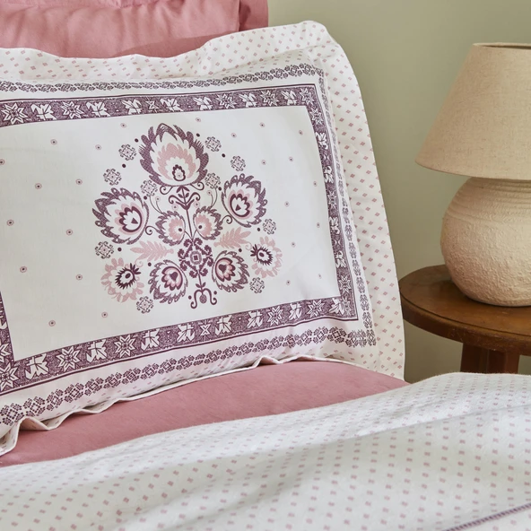 Karaca Home Efren %100 Pamuk Çift Kişilik Pike Takımı Mürdüm  - Resim 3