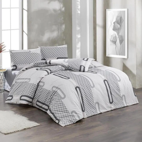 Kristal Çift Kişilik Ranforce Nevresim Takımı Elips - 2