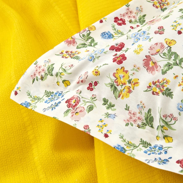 Karaca Home Noya %100 Pamuk Tek Kişilik Pike Takımı Sarı - Resim 8