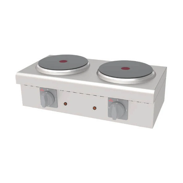 Atalay AEO-02 Set Üstü Mini Ocaklar Elektrikli - 2 pleytli - 380 V - 1