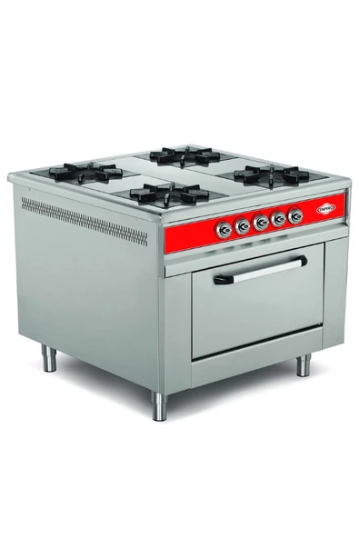 Empero EMP.9KG.021 Gazlı Fırınlı Kuzine - 4 göz açık ateş - LPGli - 1