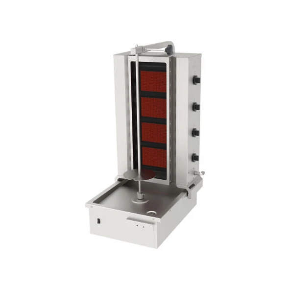 Atalay ADGC-4-A Döner Makineleri Gazlı Camlı Alttan Motorlu Hareketli - 4 Radyanlı - 220 V - 1