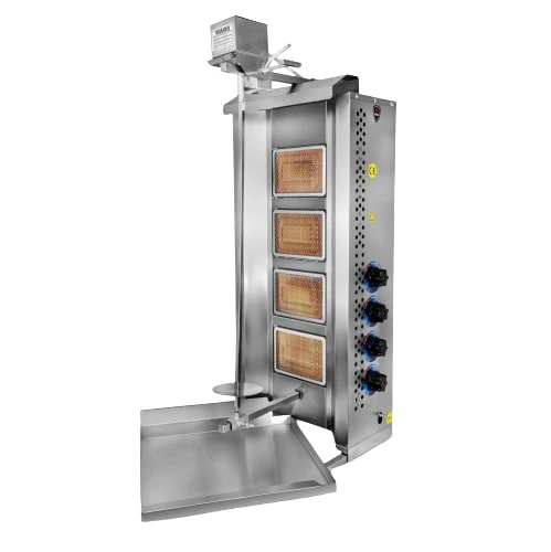 Mars UST-04G 4lü Üstten Motorlu Döner Ocağı Gazlı CE - 1