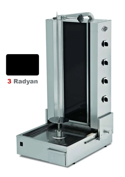 Empero EMP.DN.210 Camlı Döner Ocağı Alttan Motorlu 3 Radyanlı Gazlı - LPGli ürün görseli