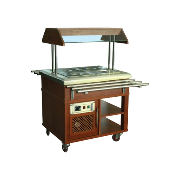 Atalay ASSB-02 Saladbarlar Orta Tip Ahşap Kaplama GN 1/1 x 2 - 230 V - Resim 1