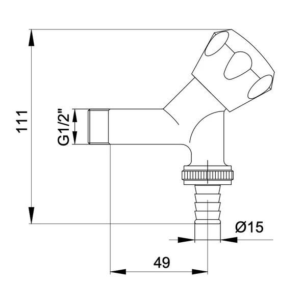 Yak Topaç Çamaşır Musluğu (Rozet Dahil Değildir) 102109421 - Resim 2