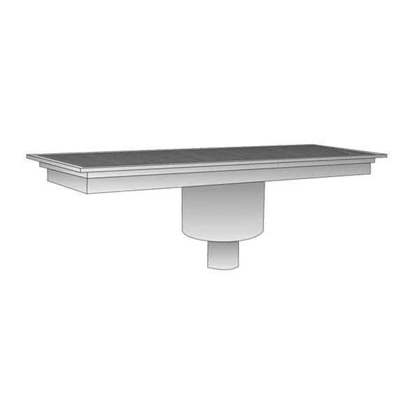 Empero EMP.YF.AO.30138 Alttan Çıkışlı Ortadan Sifonlu Yer Izgarası 300x1380x150 mm