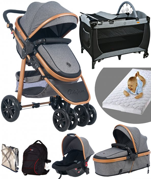 8in1 Yeni Doğan Set Baby Home 935 Travel Sistem Bebek Arabası 560 Bebek Oyun Parkı Yatak Beşik