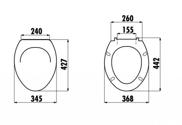 Creavit Çınar Duroplast Plastik Menteşeli Klozet Kapağı Kc0701.01 - 2