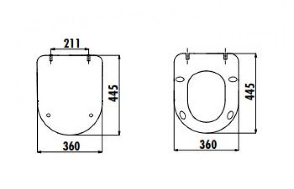 Creavit Duck Yavaş Kapanan Klozet Kapağı (Basalt Mat) KC0903.01.0600E - 2