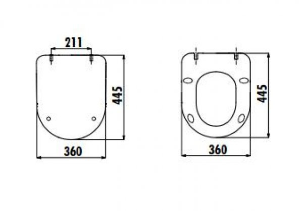 Creavit Duck Yavaş Kapanan Klozet Kapağı (Mat Siyah) KC0903.01.1400E - 2