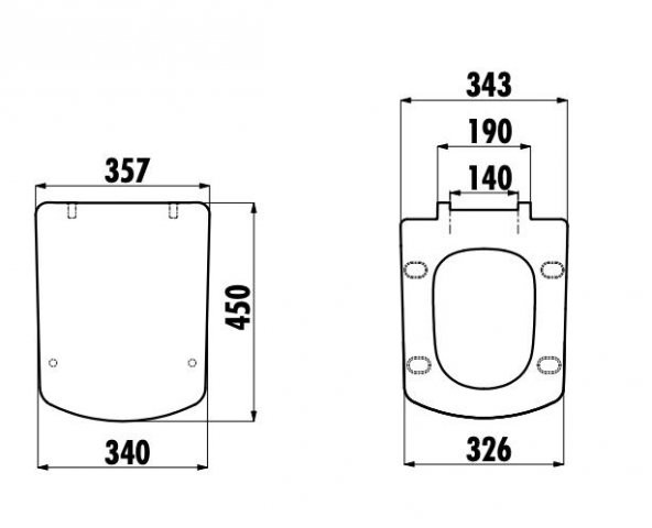 Creavit Lara Thermoplast Plastik Menteşeli Yavaş Kapanan Klozet Kapağı KC1603.03 - 2