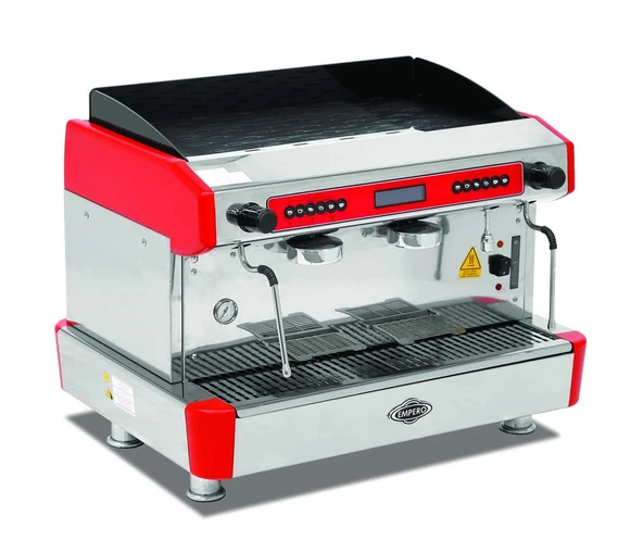 Espresso Kahve Mak. - 2 grup - tam otomatik - Empero EMP.CPC.2GR-D - kırmızı ürün görseli