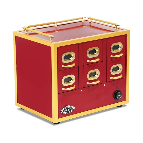 Empero EMP.KU.02 6 Çekmeceli Isıtmalı Kuruyemiş Ünitesi 50x38x45 cm ürün görseli