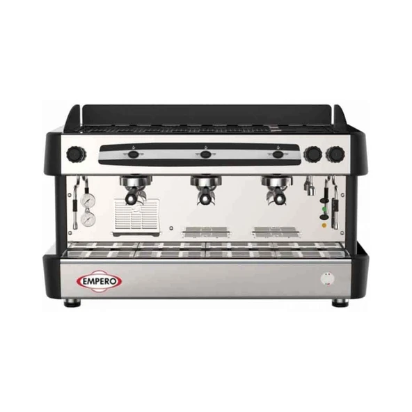 Empero EMP.CPC.3GB Espresso Kahve Mak. - 3 grup - yarı otomatik - siyah ürün görseli