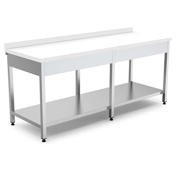 Empero EMP.PTT.70240 Alt Raflı Polietilen Çalışma Tezgahı 240x70x85 cm - 1