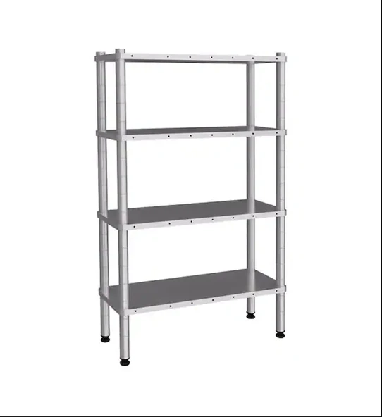 Empero EMP.D.2.61107-18-4 4 Katlı Düz Raflar 61x107x180 cm INOX 201 - 1