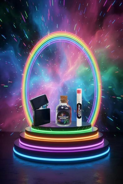 Mentol Topu 1000 Adet Lacivert Mentol 1 Adet Apliaktör, Zippo Çakmak Hediye