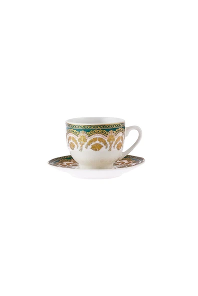 Zen Yeşil 6 Kişilik Kahve Fincan Takımı 90 ml - 4