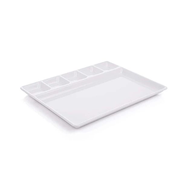 Gmb Nazen K-72 Termoset Kırılmaz - 5 bölmeli kahvaltı tabağı 30 Adet