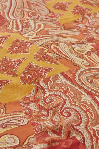 Marıs Terracotta %100 Pamuk Çift Kişilik Saten Nevresim Takımı - 6