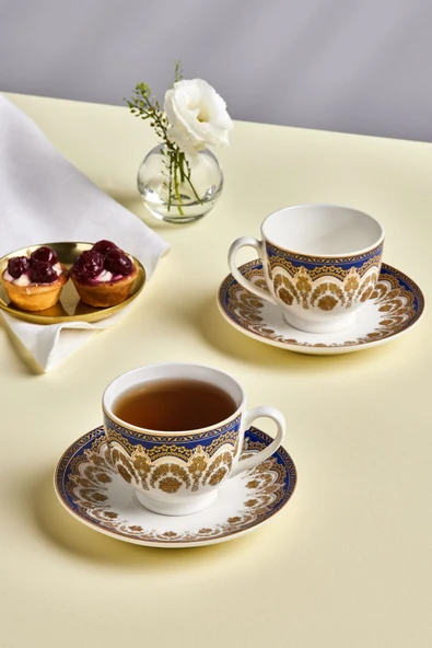 Zen Mavi 2 Kişilik Çay Fincan Takımı 180 ml ürün görseli