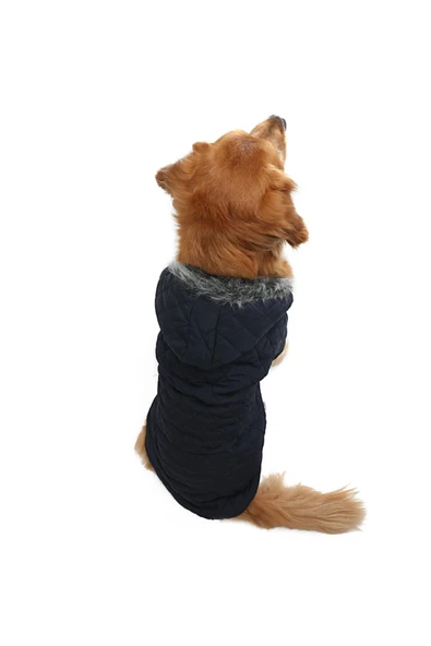 Büyük Irk Lacivert Puf Köpek Montu-köpek Yağmurluğu - 1