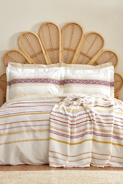 Karaca Home Morin %100 Pamuk Çift Kişilik Nevresim Pike Takımı Multi Color ürün görseli