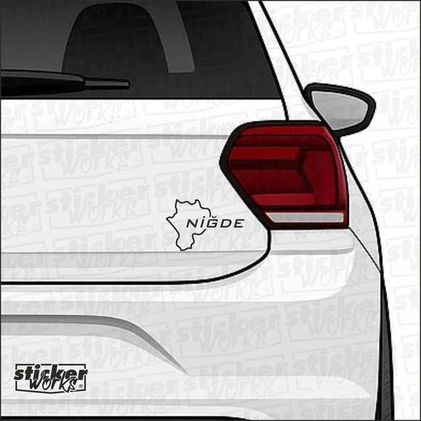 Niğde İl Harita Sticker – Şehir Aşkını Yansıt! - 1