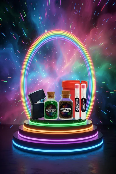 Mentol Topu 2000 Adet Yeşil ve Böğürtlen Mentol 1 Adet Apliaktör, Zippo Çakmak Hediye